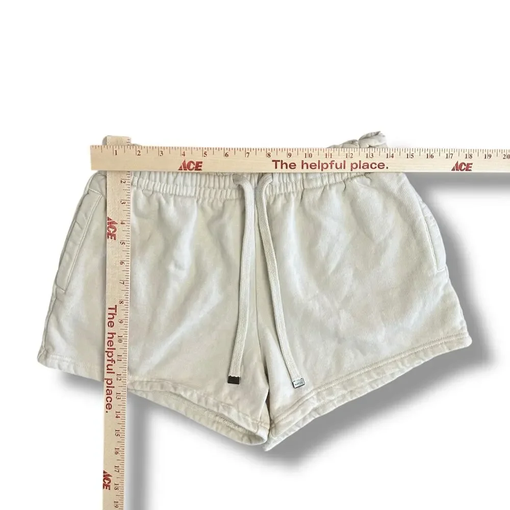 Talentless 100% Cotton Fleece Lounge Shorts Women’s Medium Cream Off‎ White